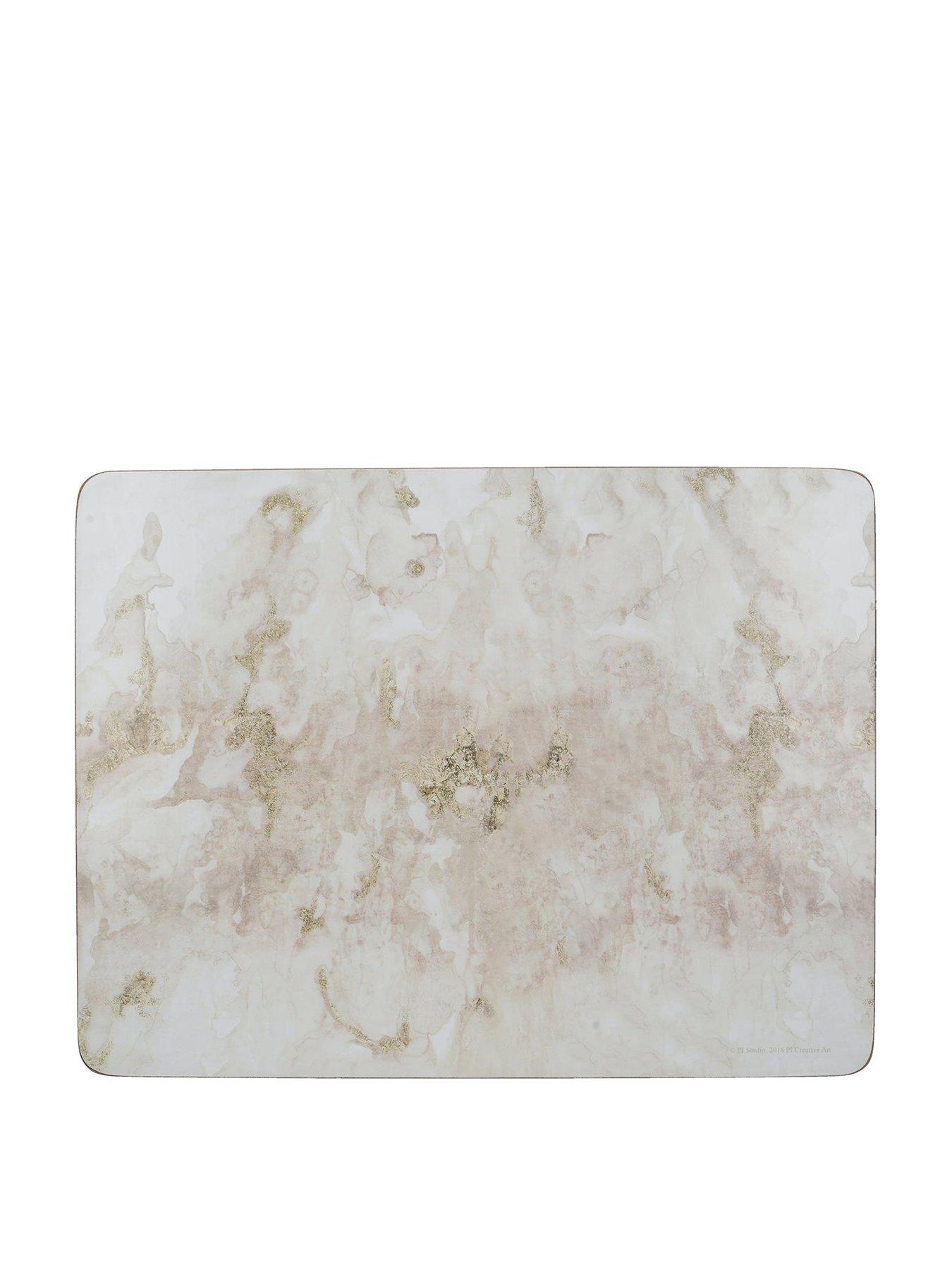 Image 1 of 6 of Creative Tops Grey Marble Pack Of 4 Premium Placemats