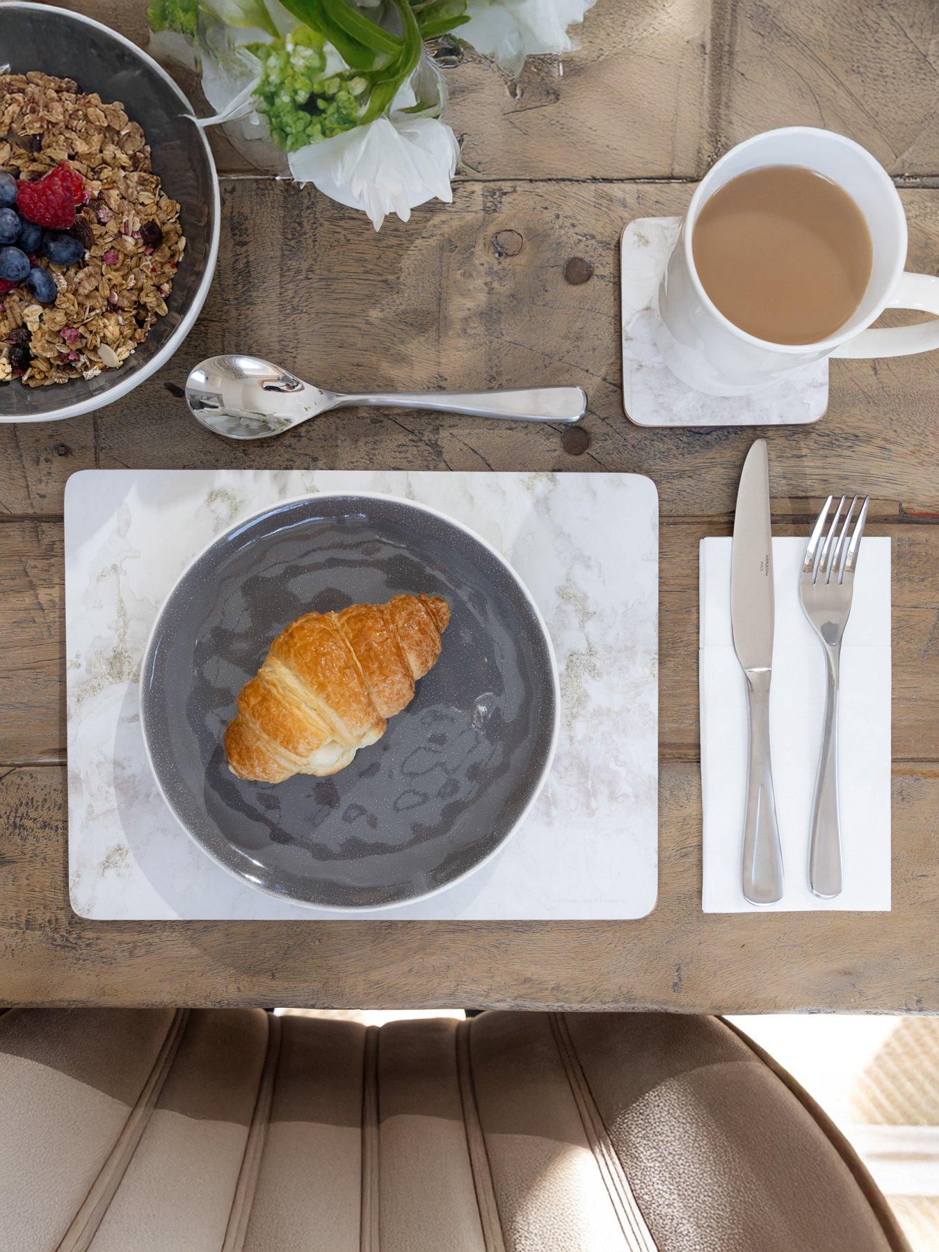 Image 6 of 6 of Creative Tops Grey Marble Pack Of 4 Premium Placemats