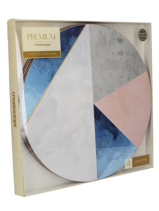 stillFront image of creative-tops-geometric-palette-round-premium-placemats-ndash-pack-of-4