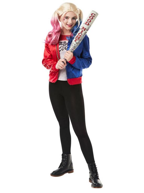 front image of dc-comics-harley-quinn-teen-costume-kit
