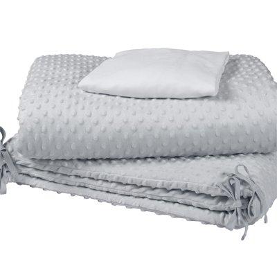 grey cot bumper set