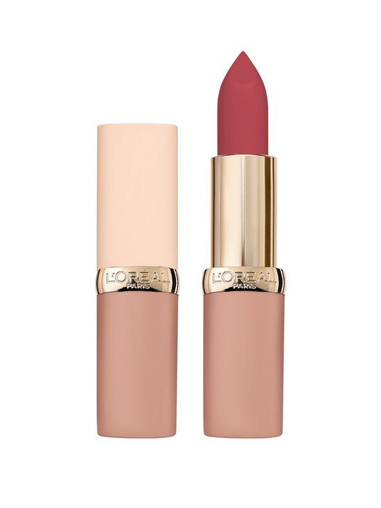 front image of loreal-paris-color-riche-ultra-matte-nude-lipstick