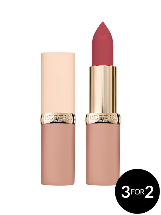 front image of loreal-paris-color-riche-ultra-matte-nude-lipstick