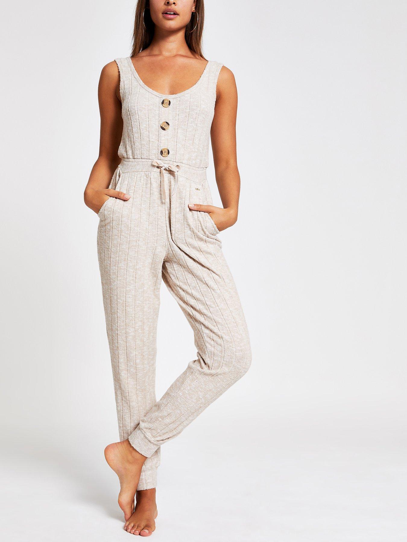 river island cream jumpsuit