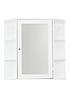  image of lloyd-pascal-devonshire-mirrored-bathroom-wall-cabinet-white