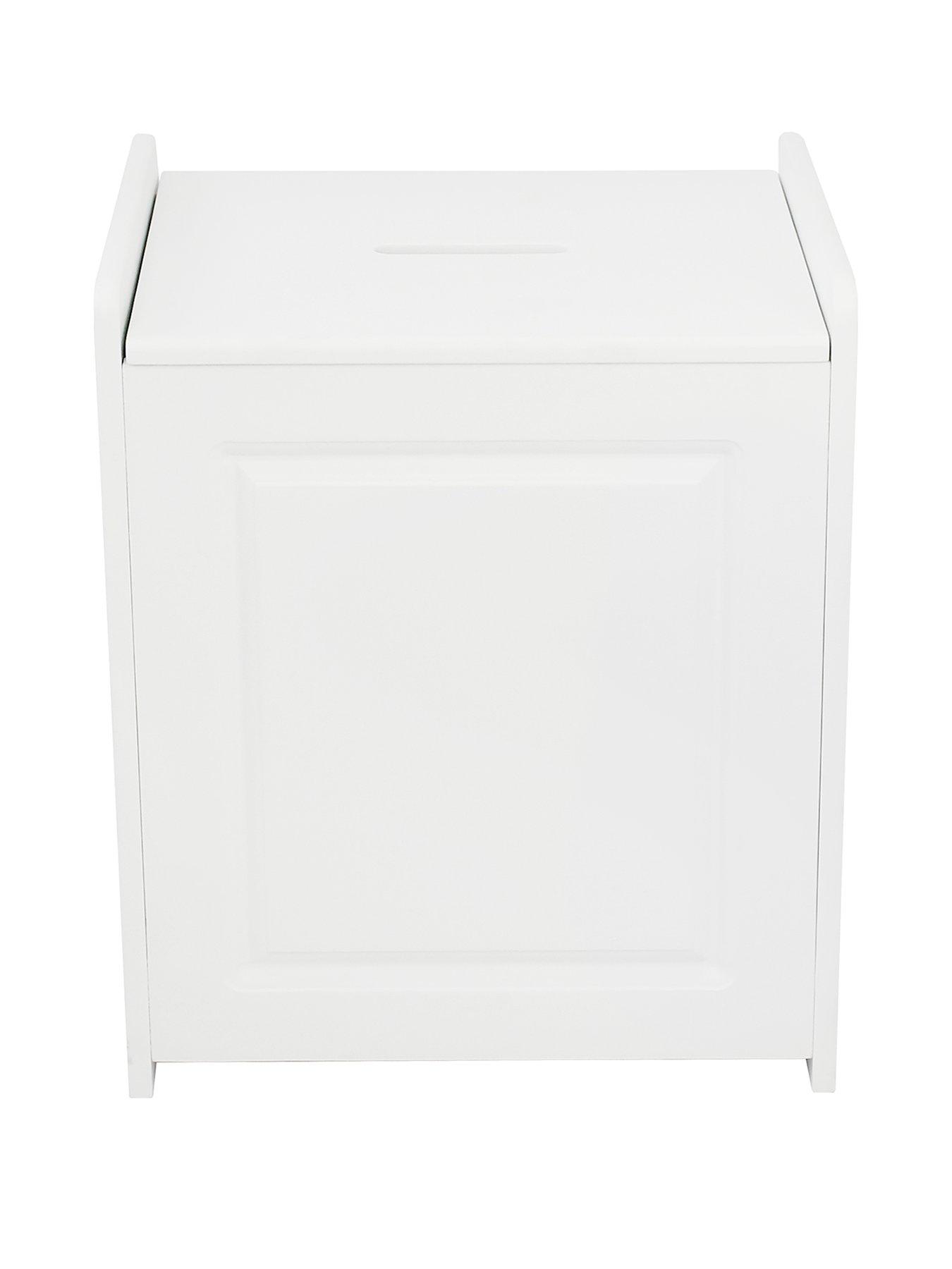 front image of lloyd-pascal-devonshire-laundry-hamper-white
