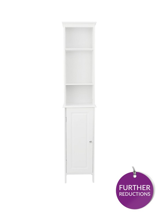 front image of lloyd-pascal-devonshire-tall-bathroom-cabinet-white