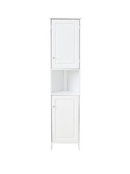 Lloyd Pascal Lloyd Pascal Devonshire Tall Corner Bathroom Cabinet - White Picture