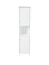  image of lloyd-pascal-devonshire-tall-corner-bathroom-cabinet-white