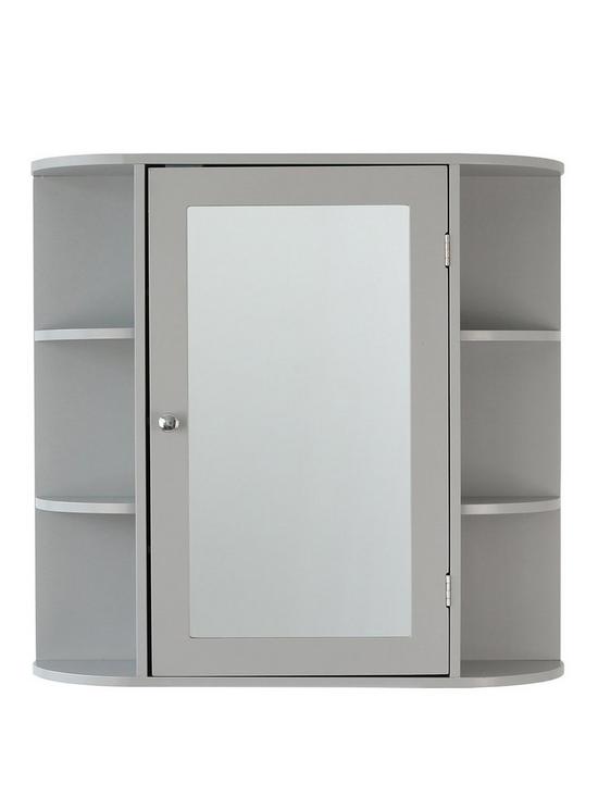front image of lloyd-pascal-devonshire-mirrored-bathroom-wall-cabinet-grey