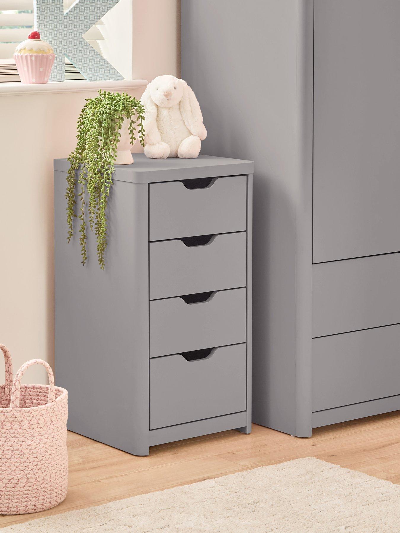 Very Home Aspen Slim 4 Drawer Chest - Grey Oak Effect