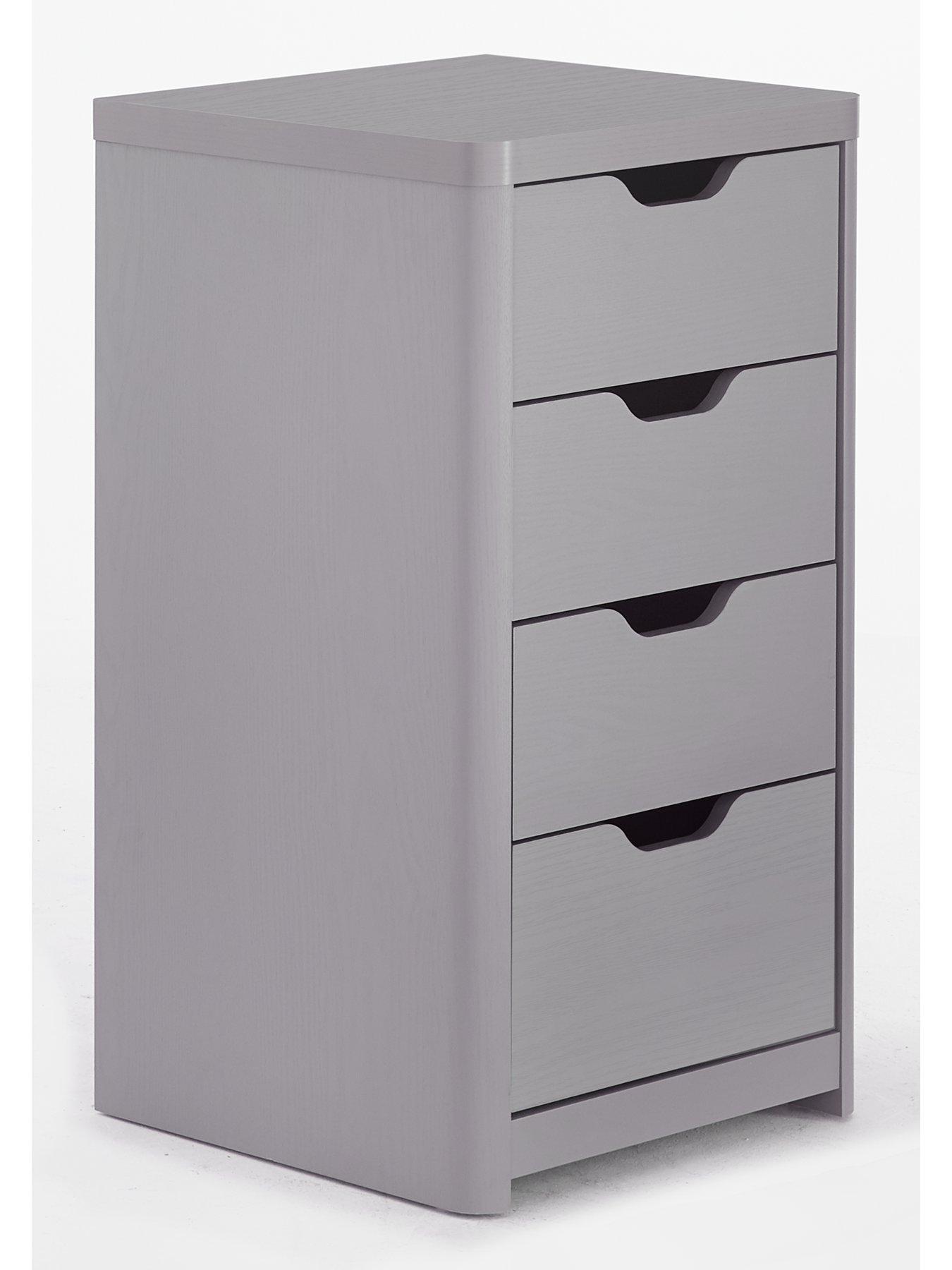 Image 3 of 6 of The Very Collection Aspen Slim 4 Drawer Chest - Grey Oak Effect