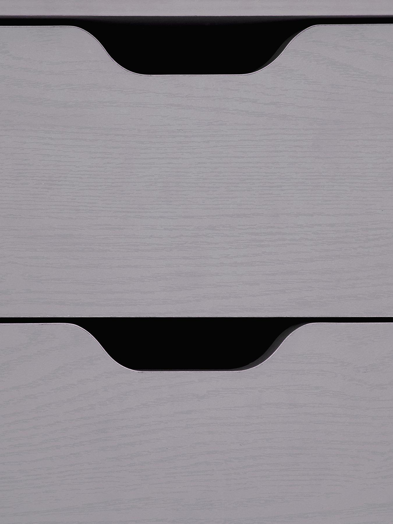 Image 5 of 6 of The Very Collection Aspen Slim 4 Drawer Chest - Grey Oak Effect