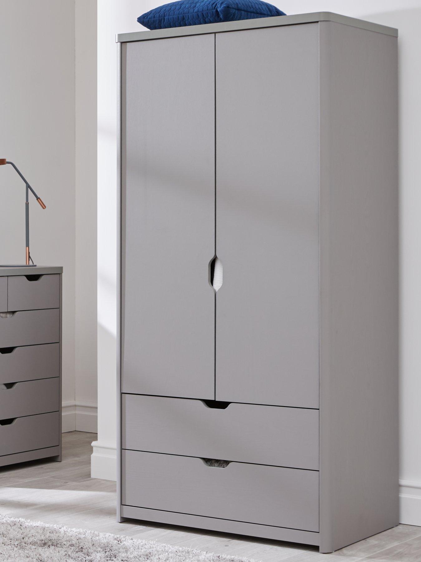 Image 1 of 6 of The Very Collection Aspen 2 Door, 2 Drawer Wardrobe - Grey Oak Effect