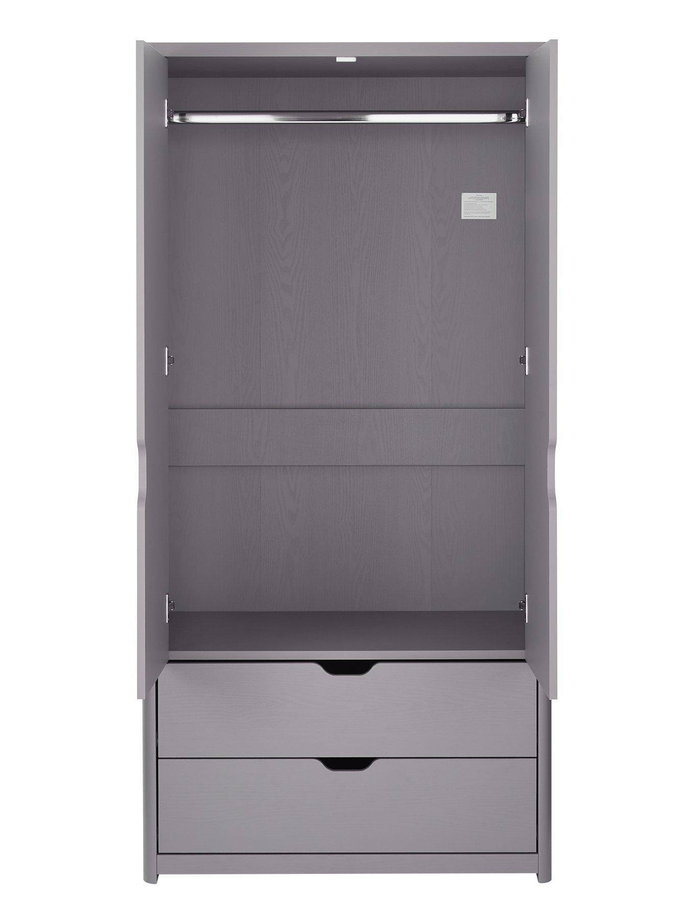 Image 4 of 6 of The Very Collection Aspen 2 Door, 2 Drawer Wardrobe - Grey Oak Effect