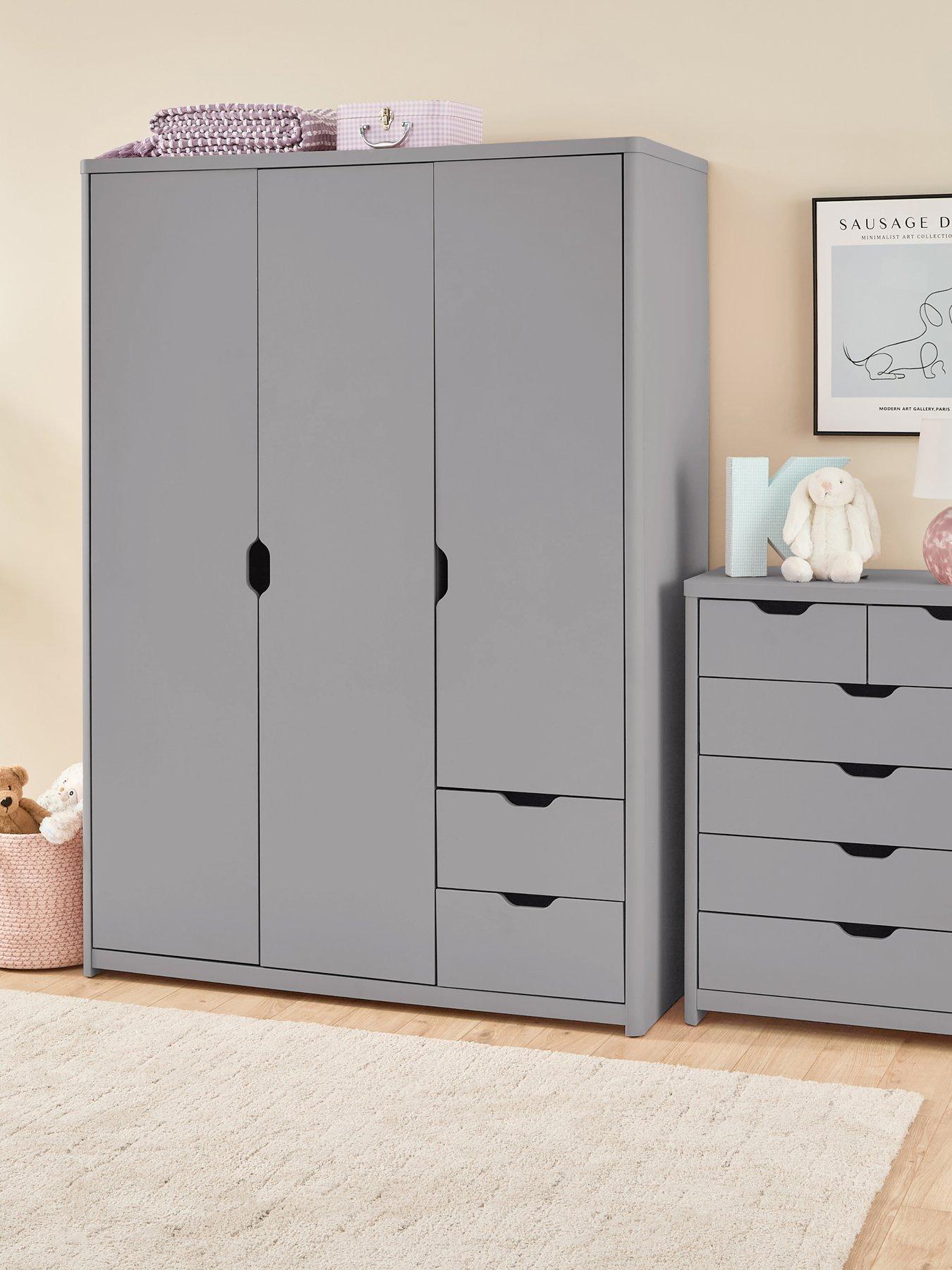 Very Home Aspen 3 Door, 2 Drawer Wardrobe - Grey Oak Effect