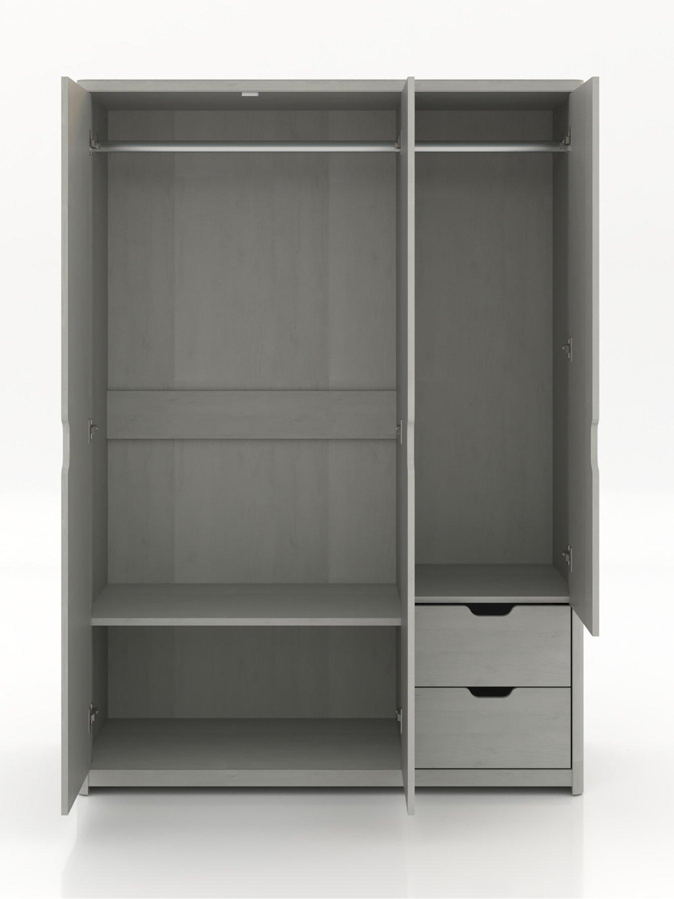 Image 3 of 6 of The Very Collection Aspen 3 Door, 2 Drawer Wardrobe - Grey Oak Effect