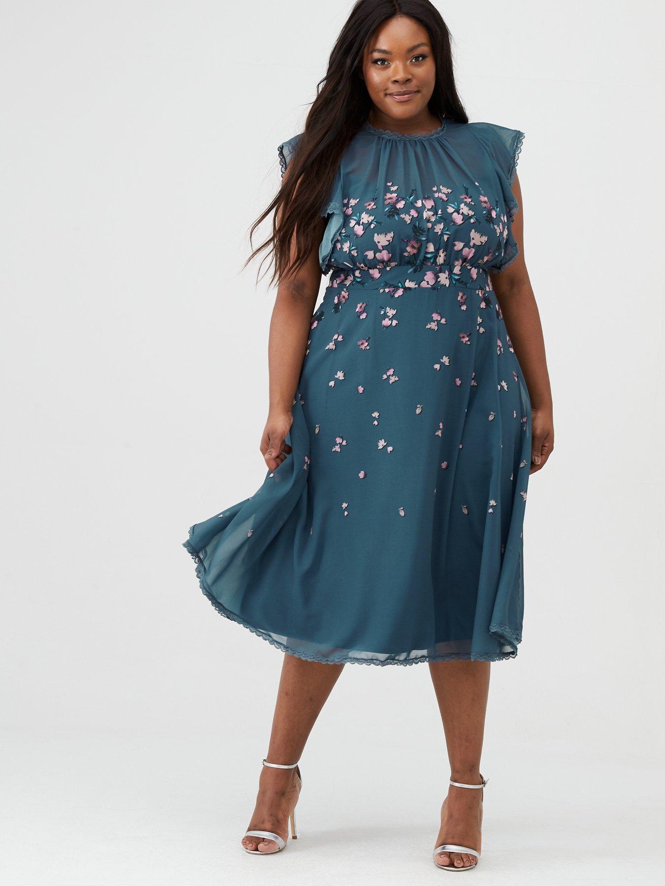 little mistress teal dress