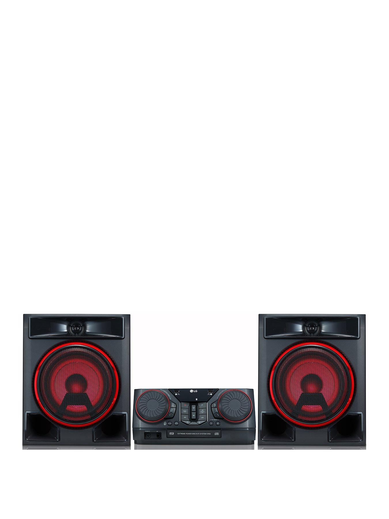 iTek Floorstanding Multi-Functional Bluetooth Jukebox with CD Player Wood Finish Remote Control Included Colour Changing LED Lights 2 x 40 W Power Output AM//FM Radio