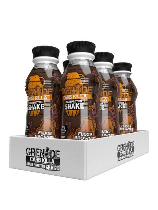 front image of grenade-carb-killa-shake-fudge-brownie-500ml-x-8
