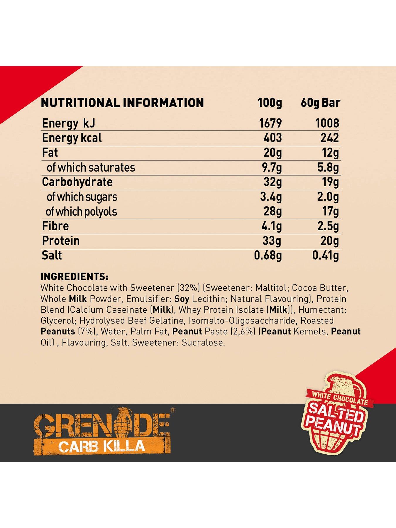 Image 3 of 3 of GRENADE White Chocolate Salted Peanut Protein Bar (Case of 12 x 60g Bars)