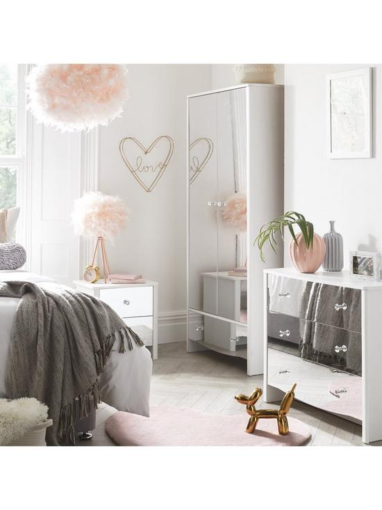 stillFront image of alexis-3-piece-kids-mirror-effect-bedroom-package-2-door-wardrobe-3nbspdrawer-chest-and-bedside-table