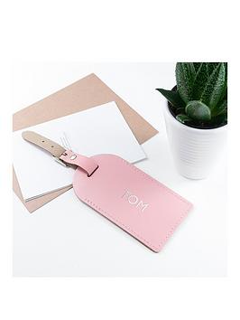 Very  Pink Foiled Leather Luggage Tag - Personalised