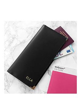 Very  Personalised Luxury Leather Travel Wallet