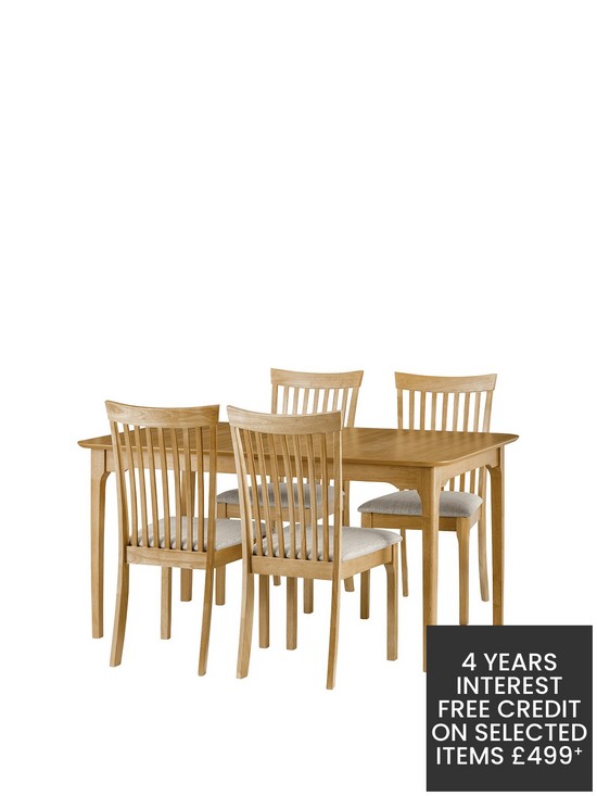 front image of julian-bowen-ibsen-150-190-cm-extending-dining-table-4-chairs