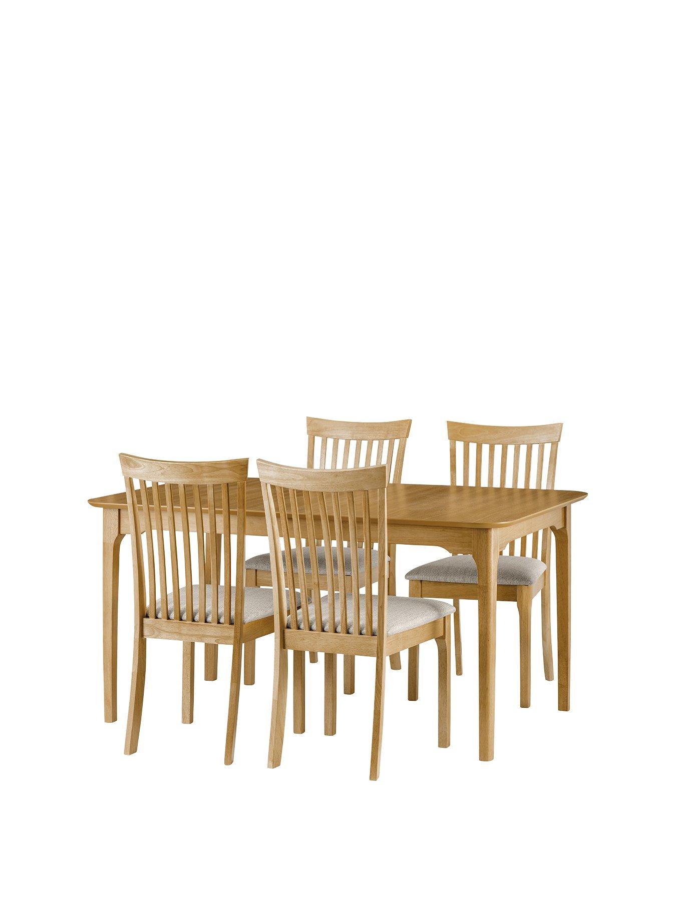 Julian Bowen Ibsen 150 190 cm Extending Dining Table + 4 Chairs