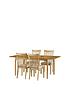  image of julian-bowen-ibsen-150-190-cm-extending-dining-table-4-chairs