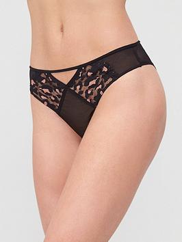 Cleo by Panache Cleo By Panache Taylor Brazilian Briefs - Black/Coral Picture