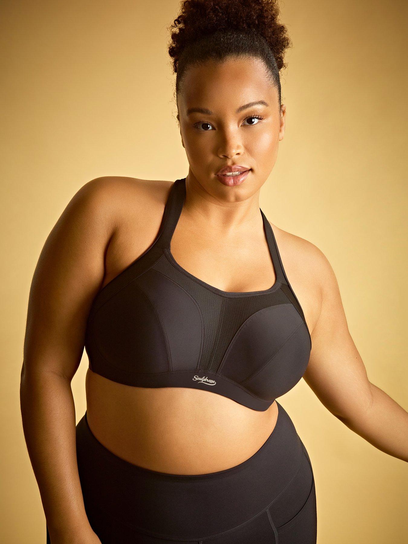 undefined 'Activate' Wired Non Padded Sport Bra - Black