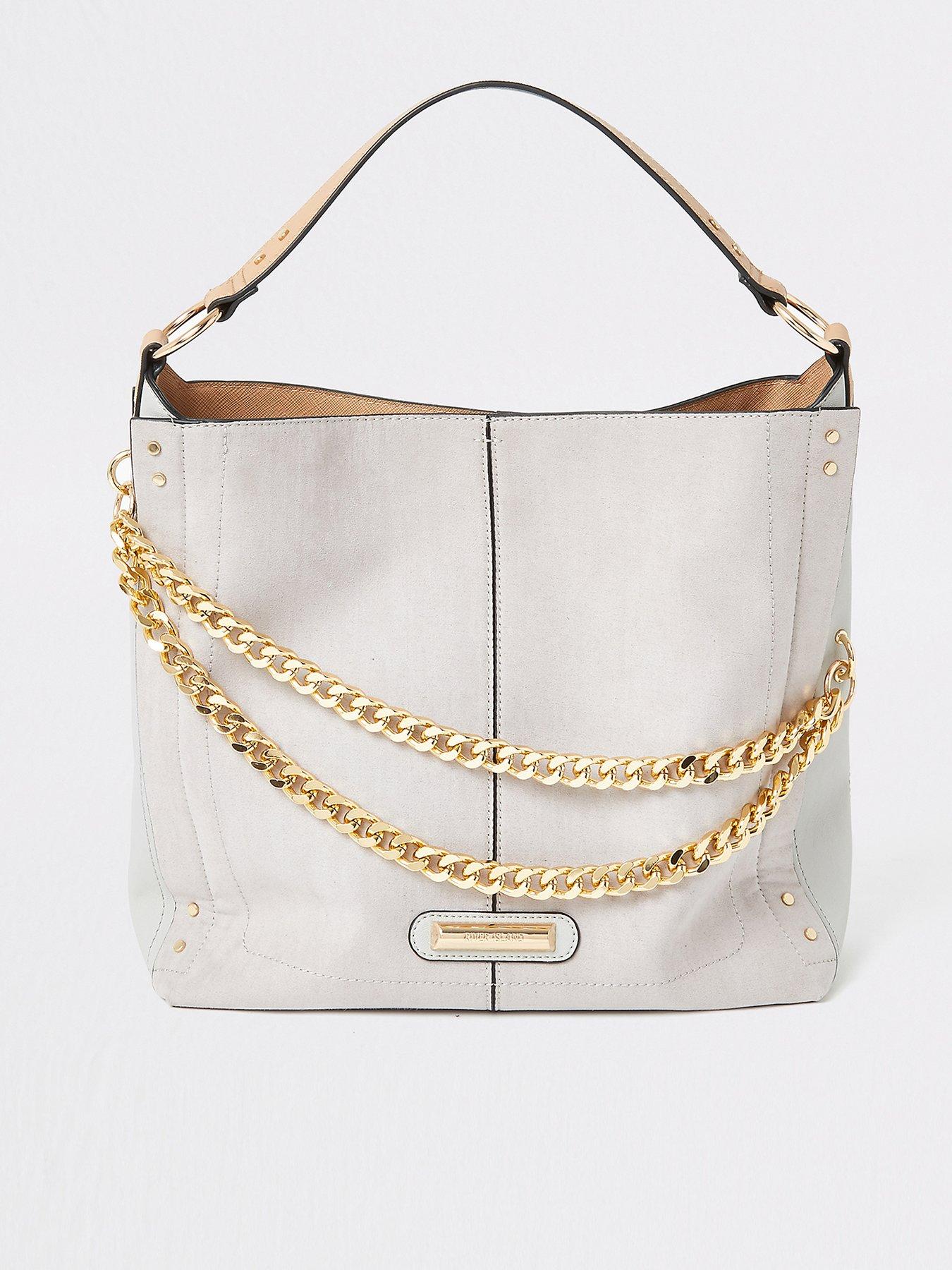 river island slouch bag grey