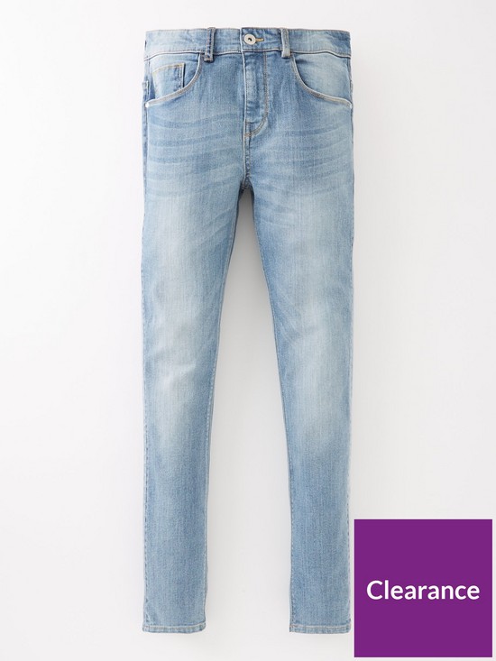 back image of v-by-very-boys-2-pack-skinny-jeans-bleachnbspdark-wash