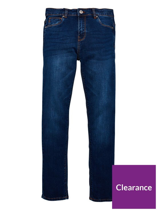 back image of v-by-very-boys-2-pack-slim-jeans-bleachdark-wash