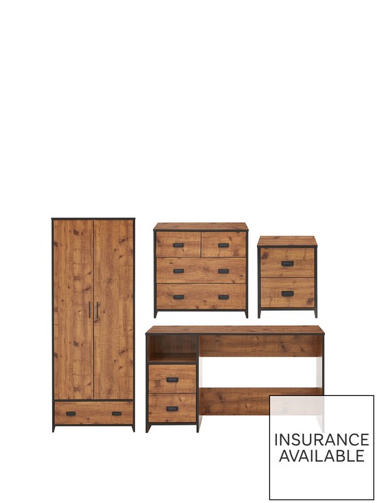 front image of very-home-jackson-4-piece-package-kids-2-door-1-drawer-wardrobe-22-drawer-chestnbsp2-drawer-bedside-chest-and-desk-rustic-pine-effect