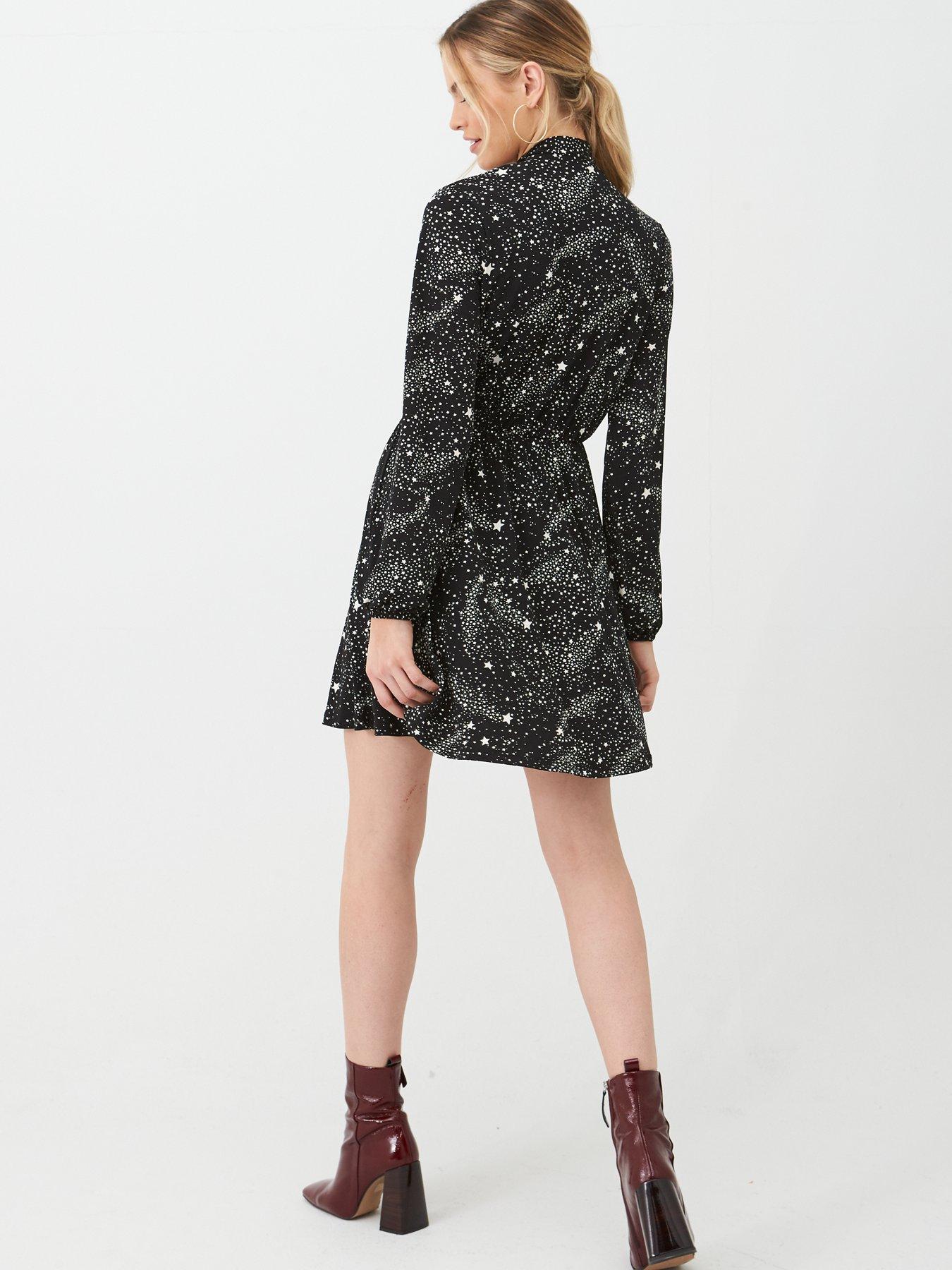 oasis star print skater dress