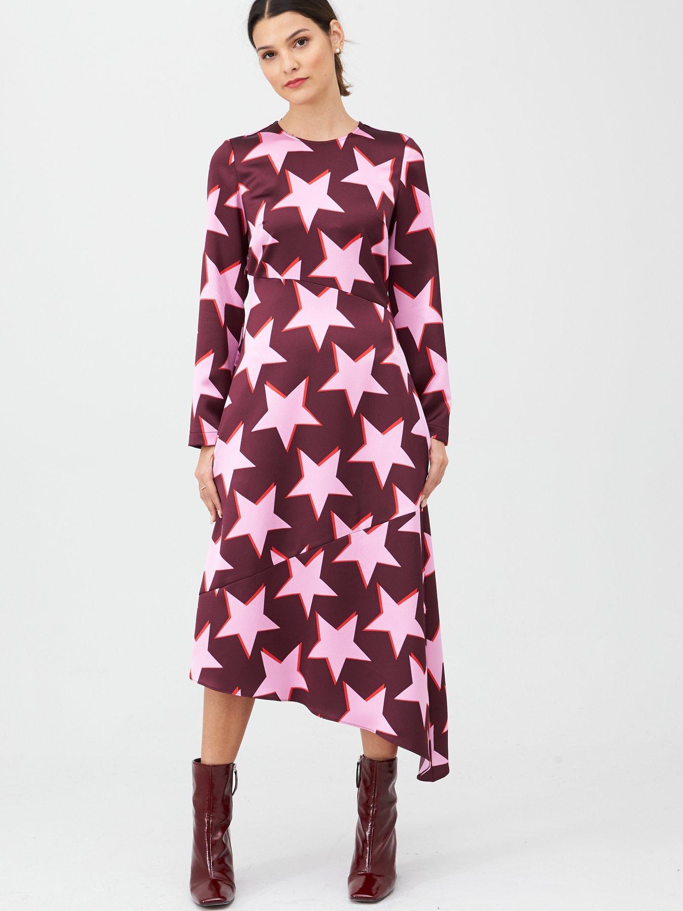 star print midi dress