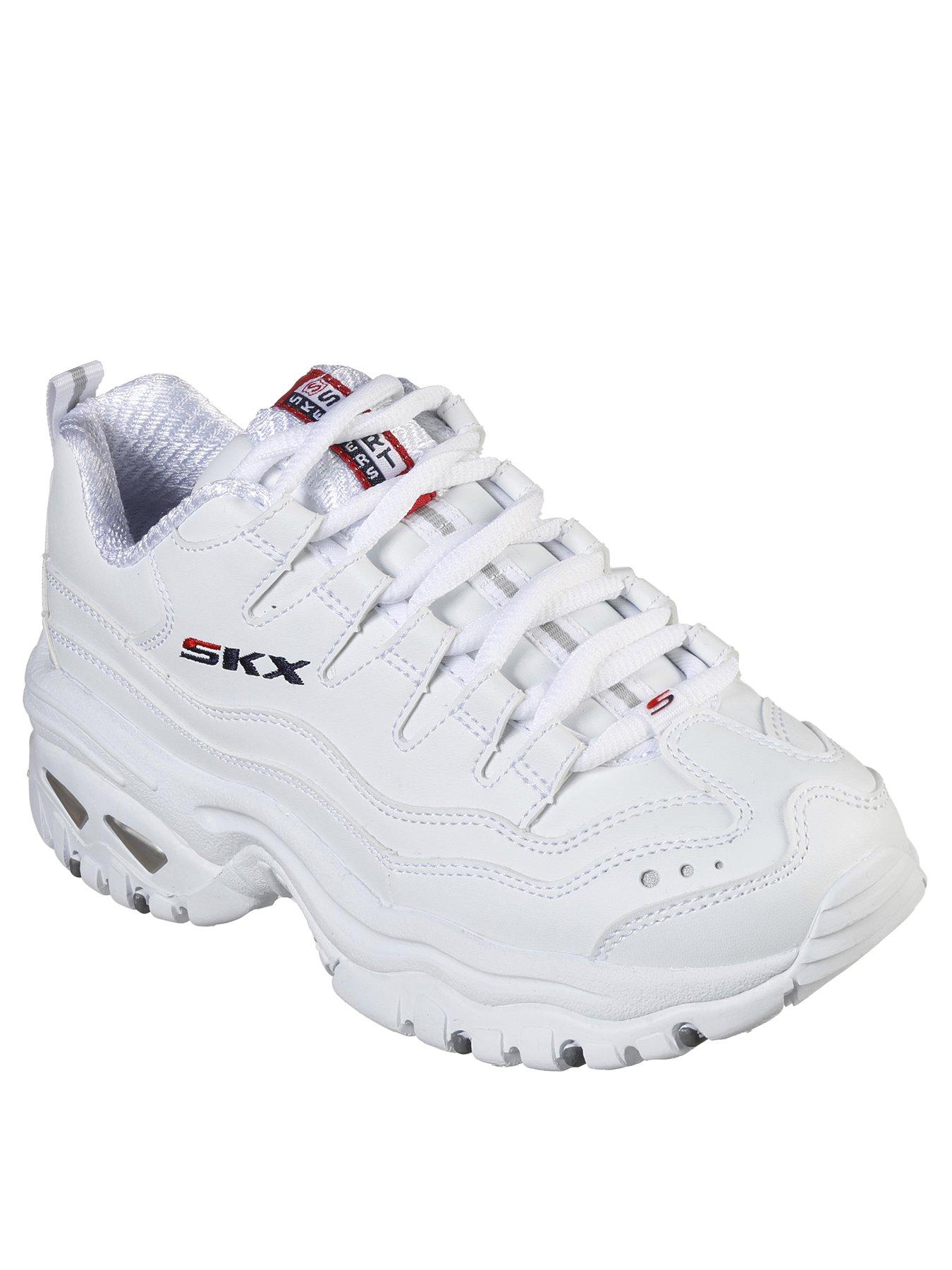 skechers energy skx chunky trainers in white