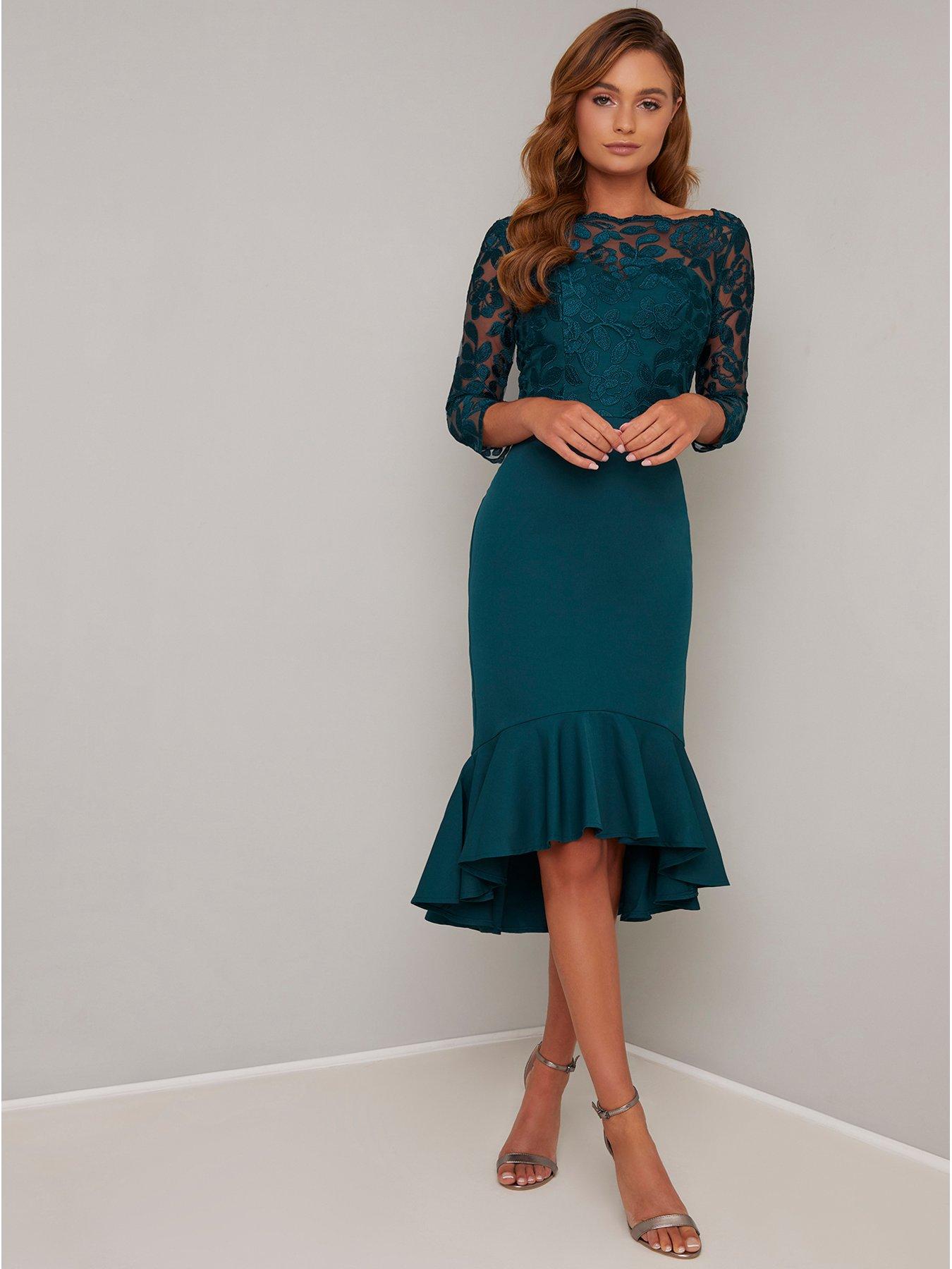 Chi Chi London Amanie Dress - Teal
