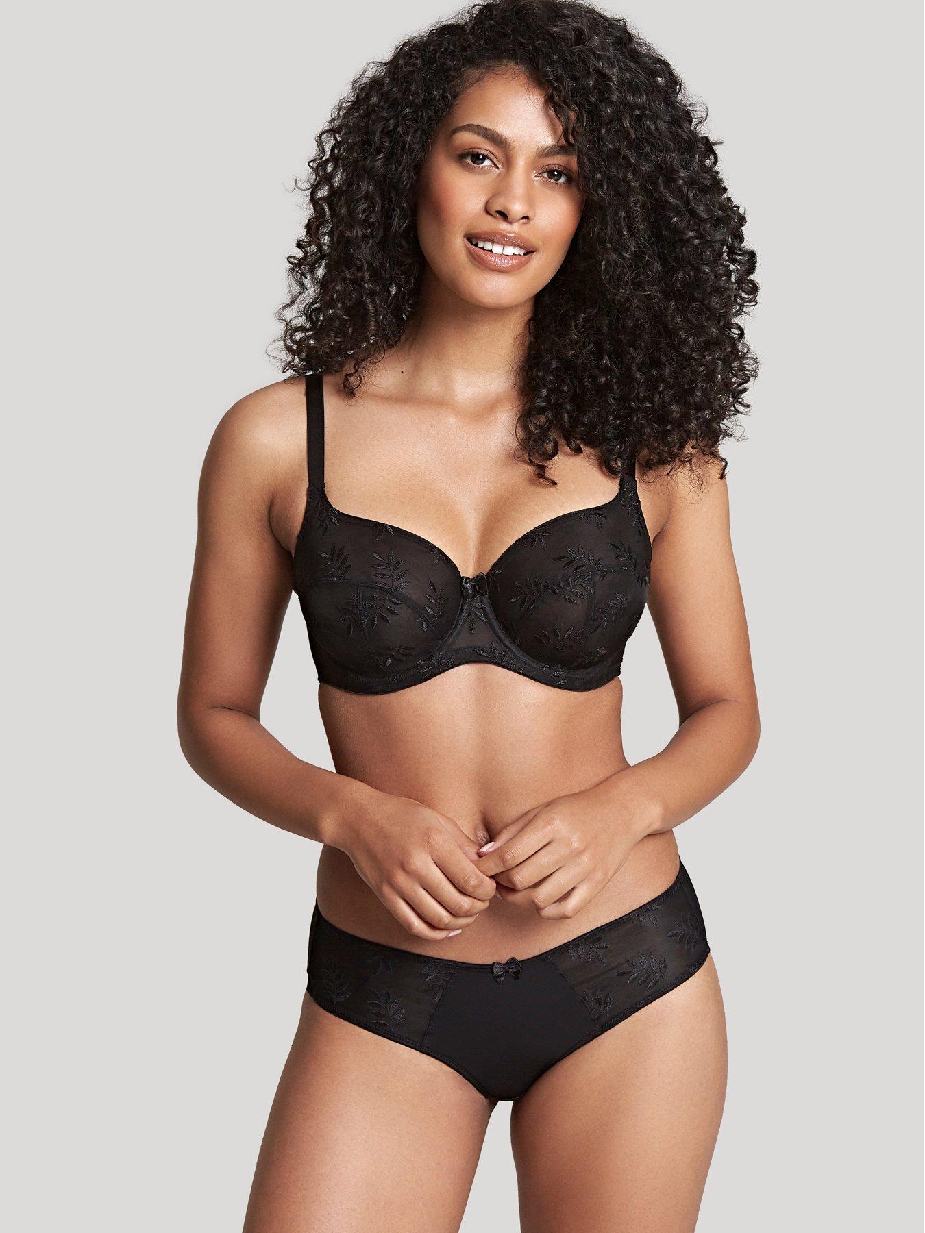Amour Accent Underwired Non Padded Bra, Pour Moi, Amour Accent U/W Non  Padded Bra, Black/Pink
