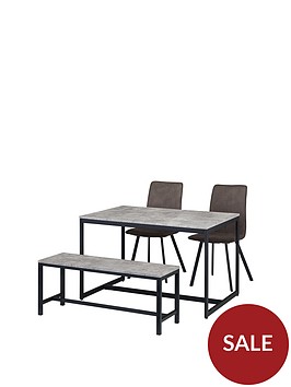 julian-bowen-staten-120-cm-dining-table-bench-2-monroe-chairs