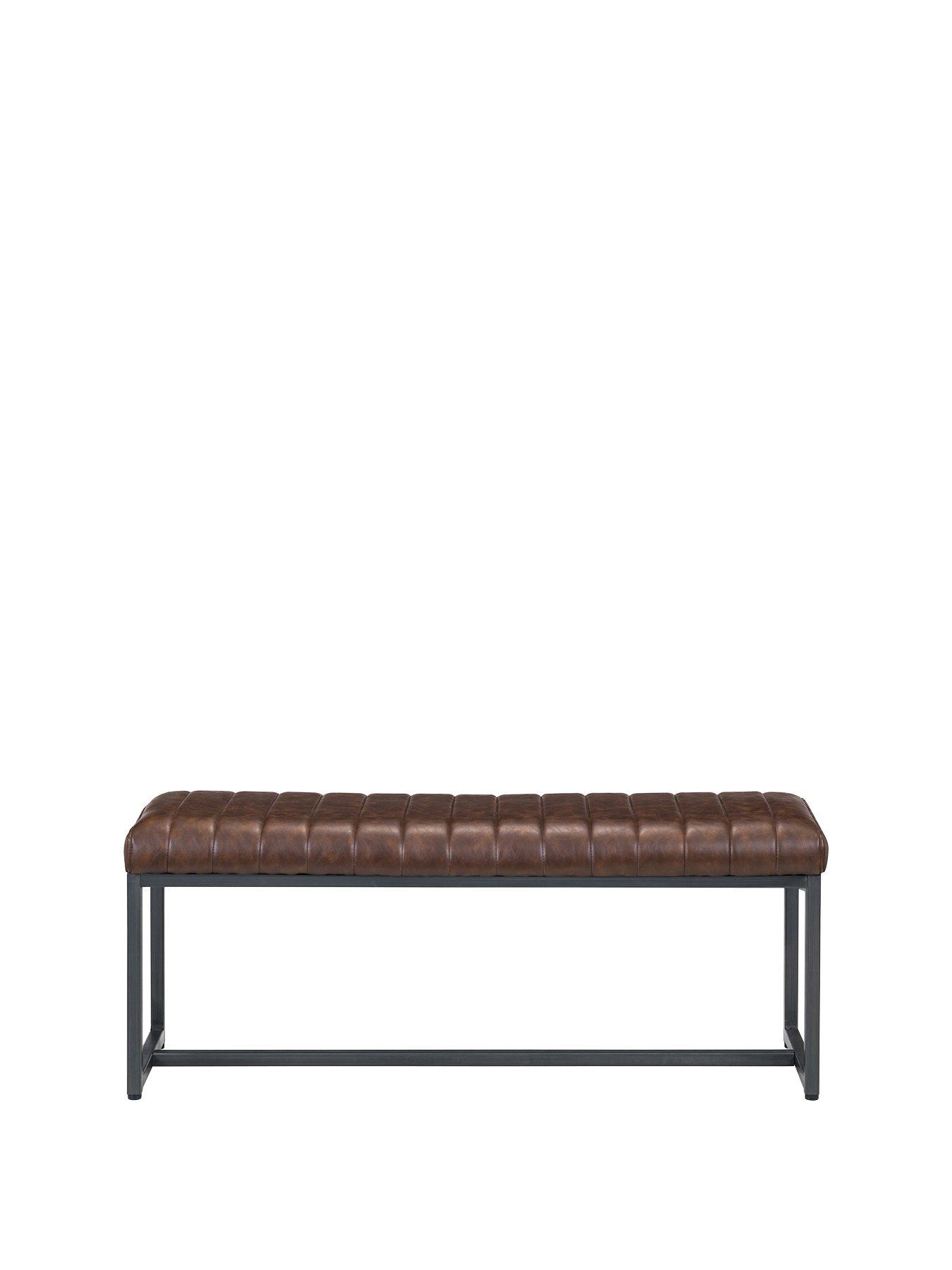 Julian Bowen Brooklyn Faux Leather Upholstered Dining Bench