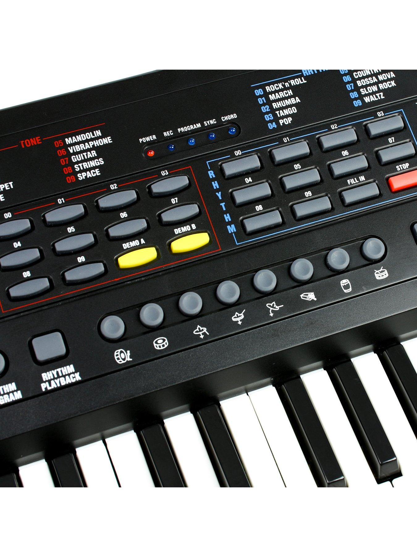  image of rockjam-rj549nbspportable-49-keynbspkeyboard-piano-with-sheet-music-stand-amp-keynote-stickers