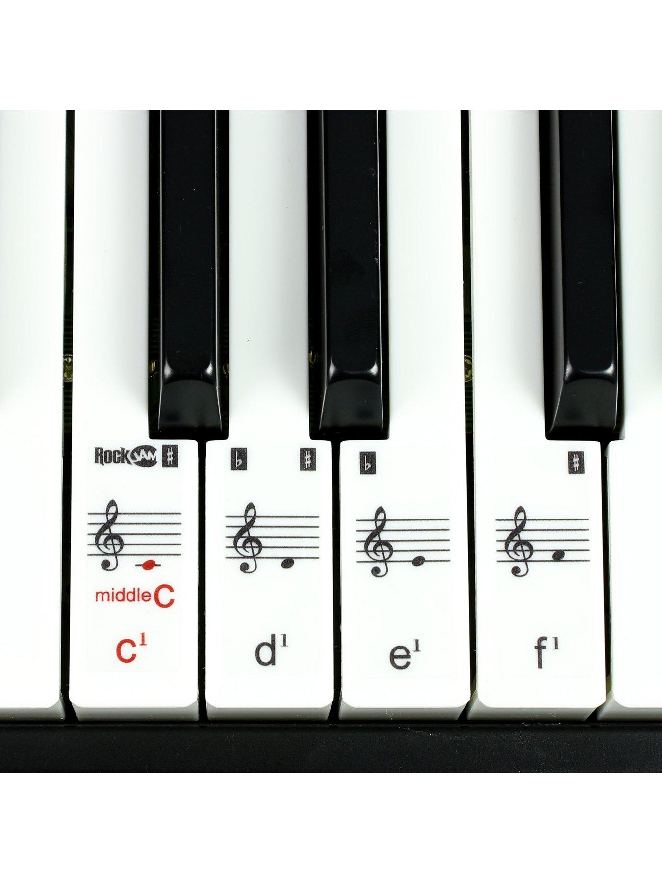 Image 6 of 7 of RockJam RJ549&nbsp;Portable 49-Key&nbsp;Keyboard Piano with Sheet Music Stand &amp; Keynote Stickers