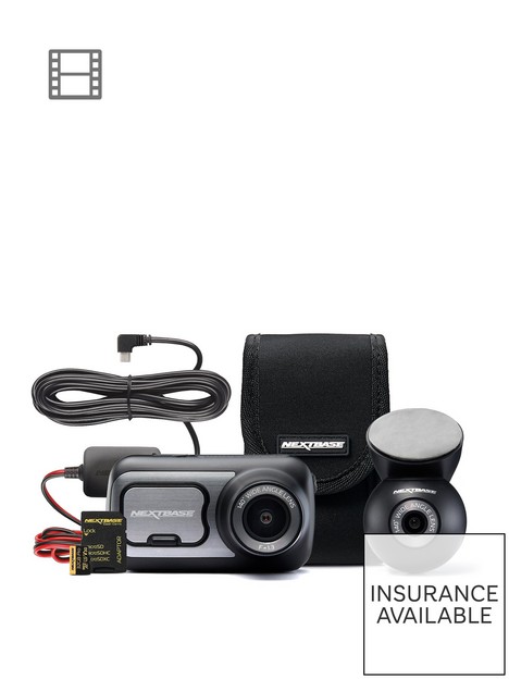nextbase-422-dash-cam-exclusive-bundle-with-rear-camera-32gb-memory-card-and-carry-case