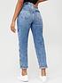  image of v-by-very-authentic-mid-dark-rose-yoke-mom-jeans-mid-wash