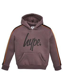 Hype Hype Boys Script Panel Hoodie - Grey Picture