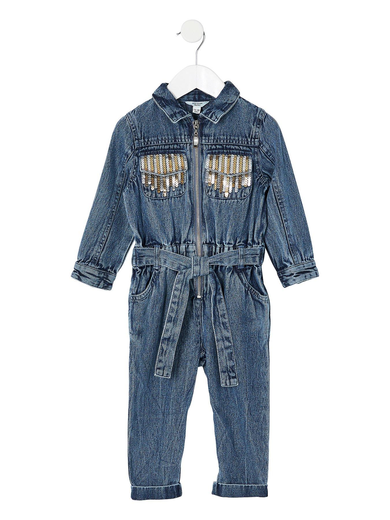 river island denim boiler suit